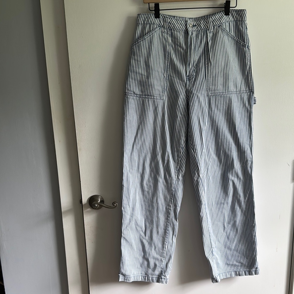 100% Cotton Railroad Stripe Pants